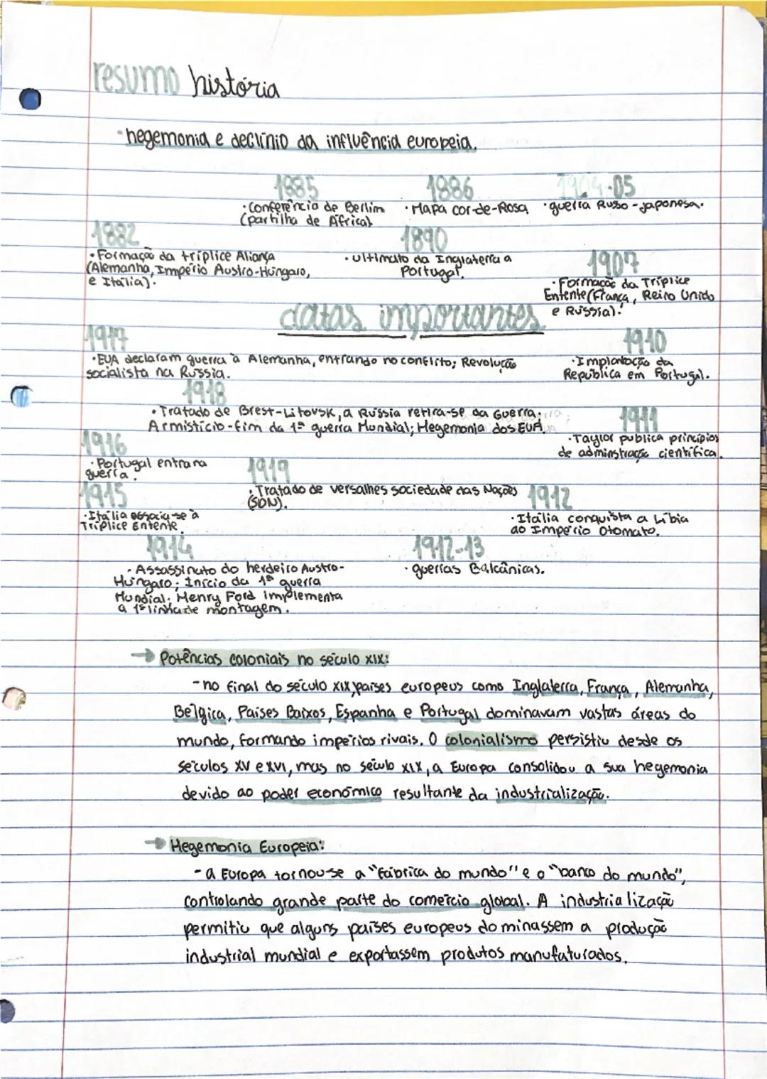 # resumo historia

hegemonia e declinio da influencia europeia.

4882

*   Formação da triplice Aliança
(Alemanha, Imperio Austro-Húngaro,
e