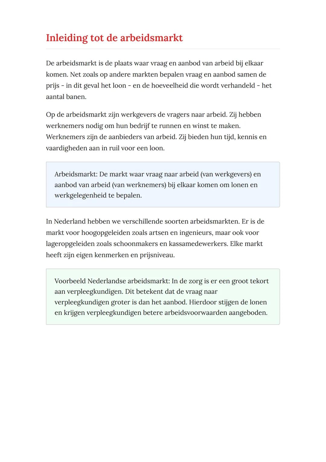 Arbeidsmarkt: vraag en aanbod
in de Nederlandse economie
Hoe vraag en aanbod werken op de Nederlandse arbeidsmarkt
Economie 	Grade 10 	Nethe