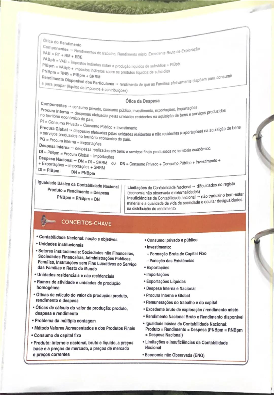 --- OCR Start ---
ao sento do
ESQUEMA-SÍNTESE: A Contabilidade Nacional
O que é a Contabilidade Nacional?
E o conjunto de contas e
de quadro