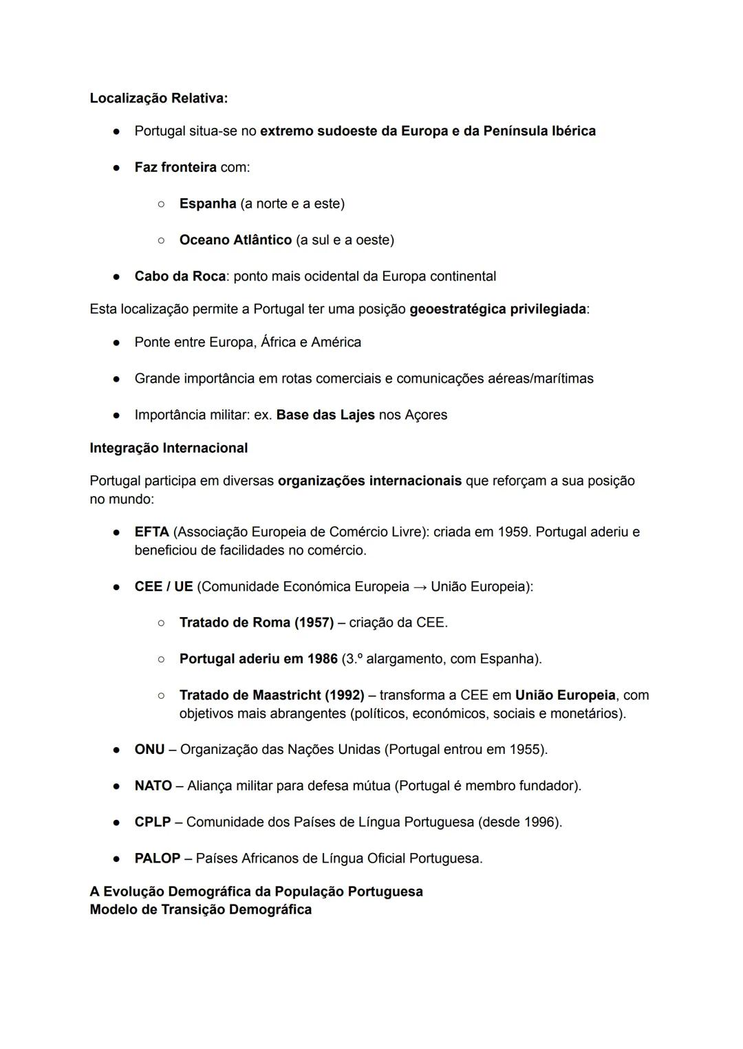 # Geografia - 10º ano
# A posição de Portugal na Europa e no Mundo
## Território Nacional

Portugal é constituído por três grandes unidades:
