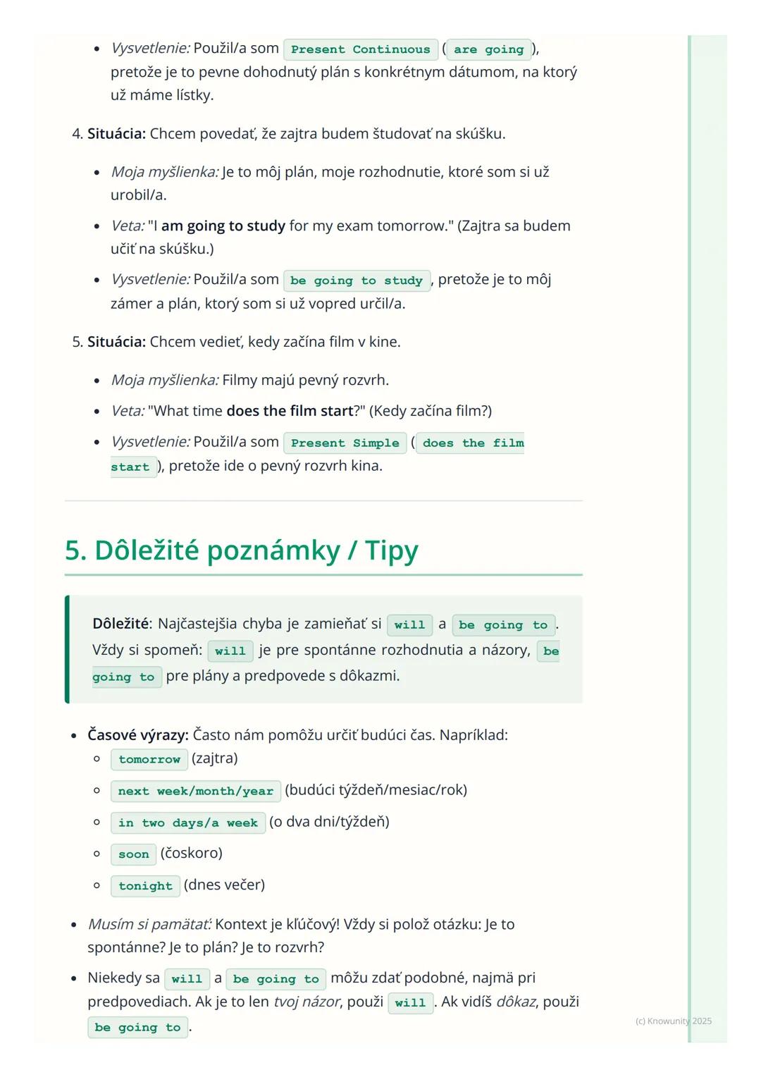 # Budúce časy (Future Forms)

1. Prehľad / Úvod

V angličtine nemáme len jeden spôsob, ako hovoriť o budúcnosti. Je dôležité
vedieť, kedy po