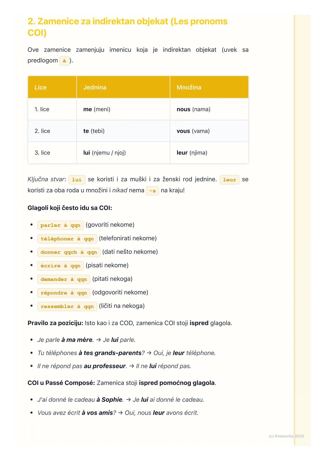 # Direktne i indirektne objektne
zamenice (COD, COI)

Uvod u objektne zamenice

Objektne zamenice koristimo da bismo zamenili imenice koje u