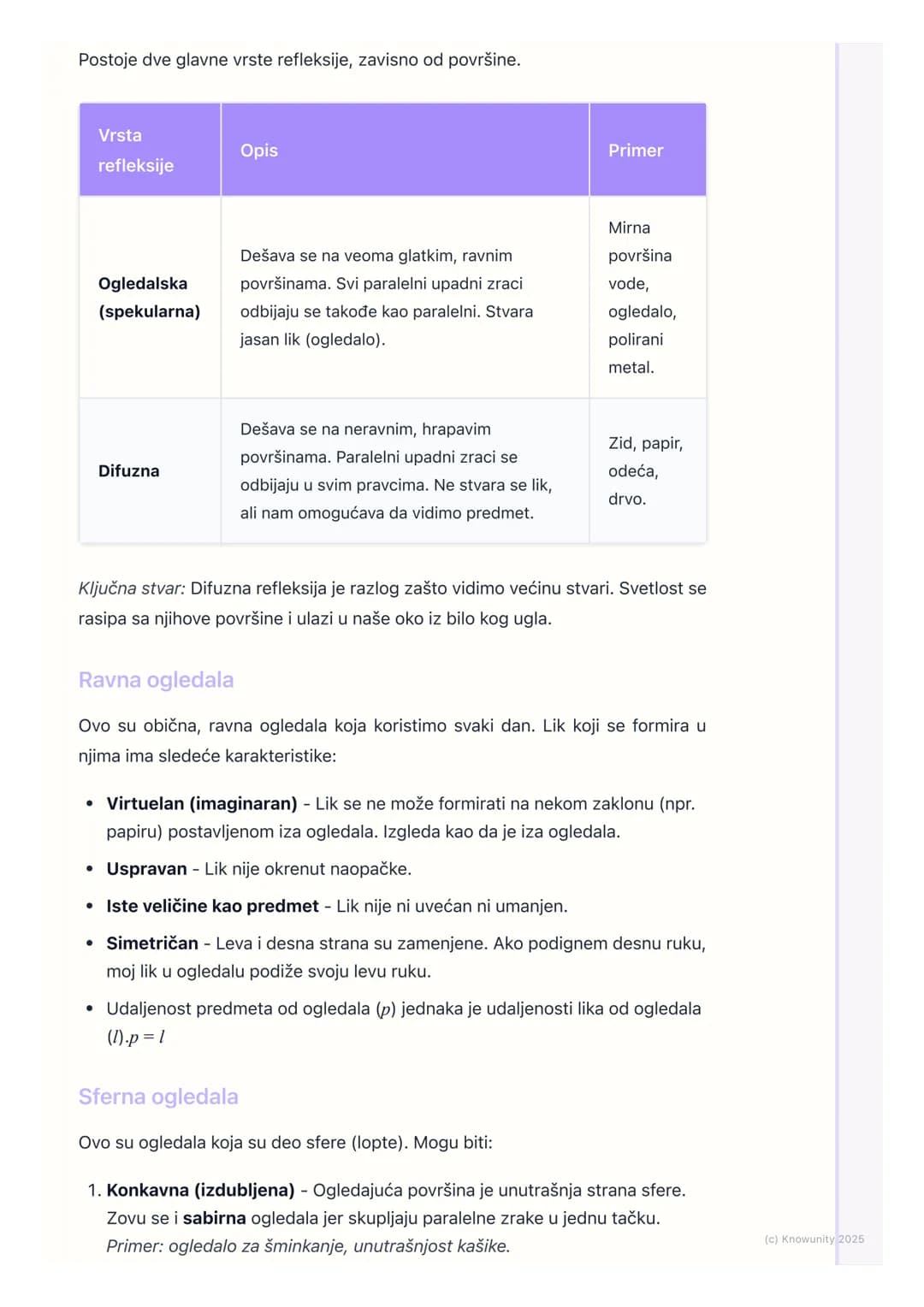 # Odbijanje svetlosti (refleksija)

Uvod u odbijanje svetlosti

Odbijanje svetlosti, ili refleksija, je pojava kada svetlosni zrak padne na 