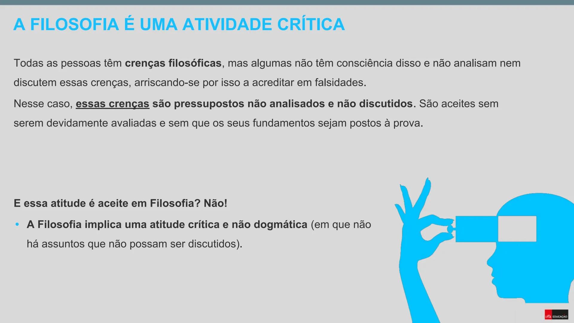 DÚVIDA
Capítulo 1
O que é a Filosofia?
As questões da Filosofia
FILOSOFIA
10.° ΑΝΟ
Sara Raposo
Carlos Pires
METODICA
LEYA EDUCAÇÃO O QUE É A