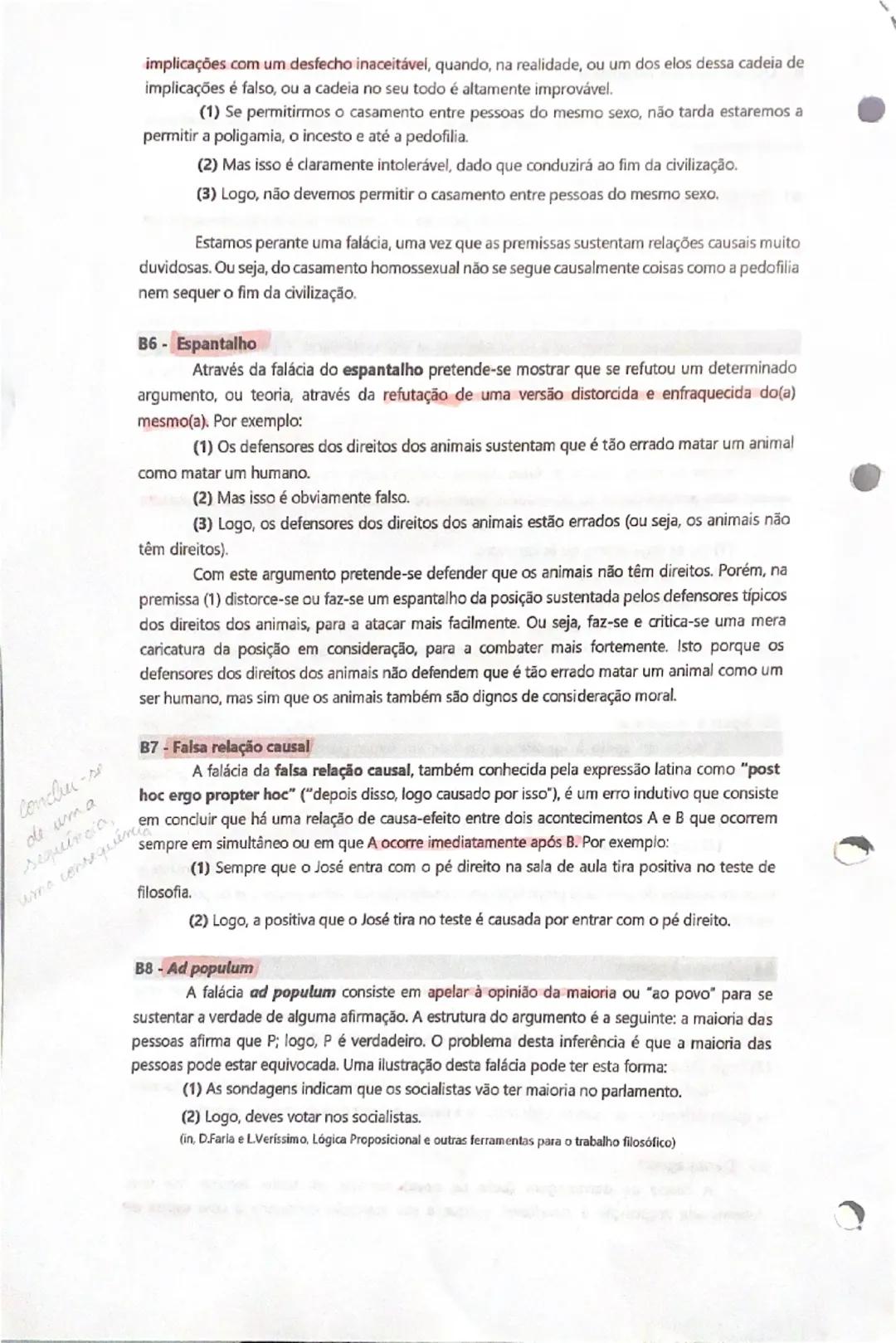 # Tipos de argumentos e de falácias informais

A - Argumentos não dedutivos

Existem argumentos dedutivos e não-dedutivos. Um argumento dedu
