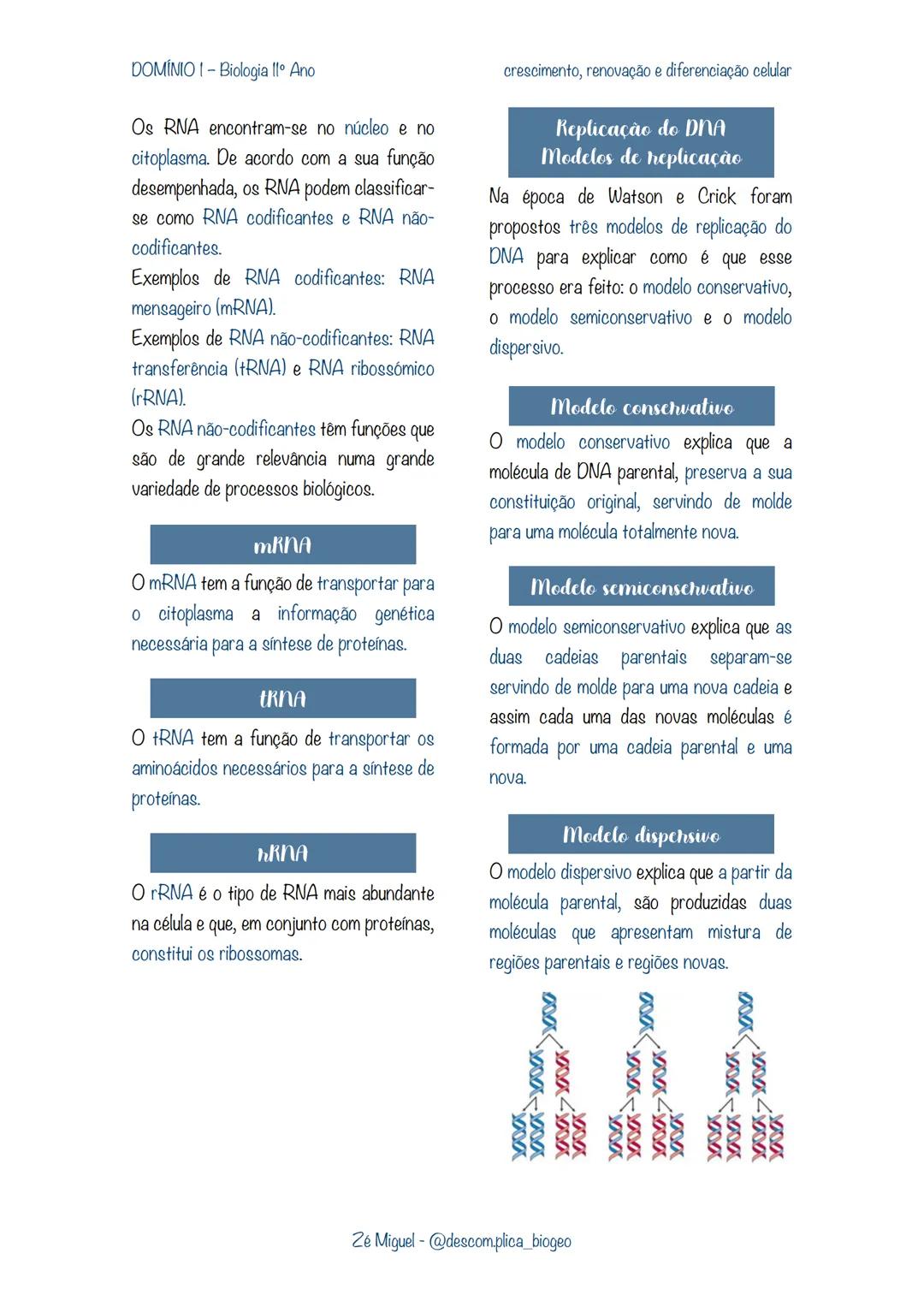 DOMÍNIO 1-Biologia II° Ano

crescimento, renovação e diferenciação celular

# Ácidos nucleicos e
# replicação do DNA

### Acidos nucleicos

