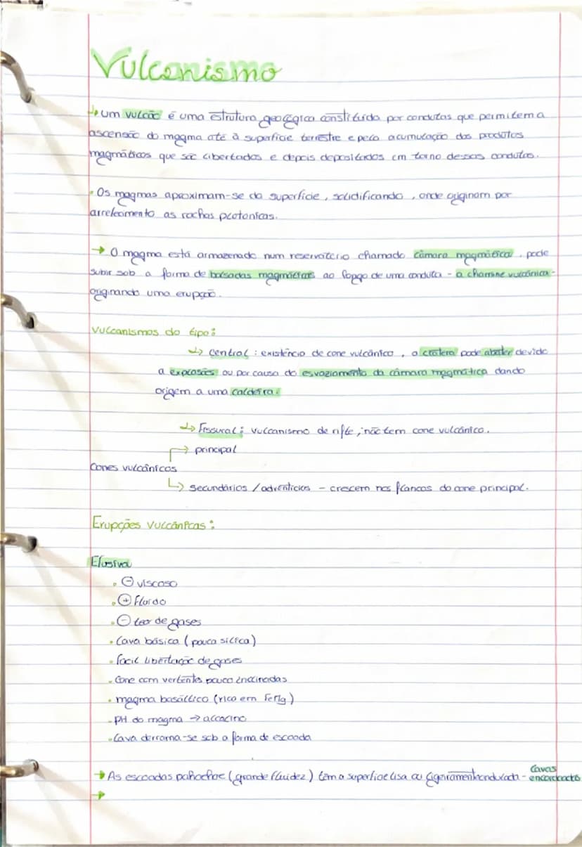 --- OCR Start ---
Vulcanismo
um vulcão é uma strutura geac@gica constituída por condutas que permitema
ascensão do magma caté à superficie t