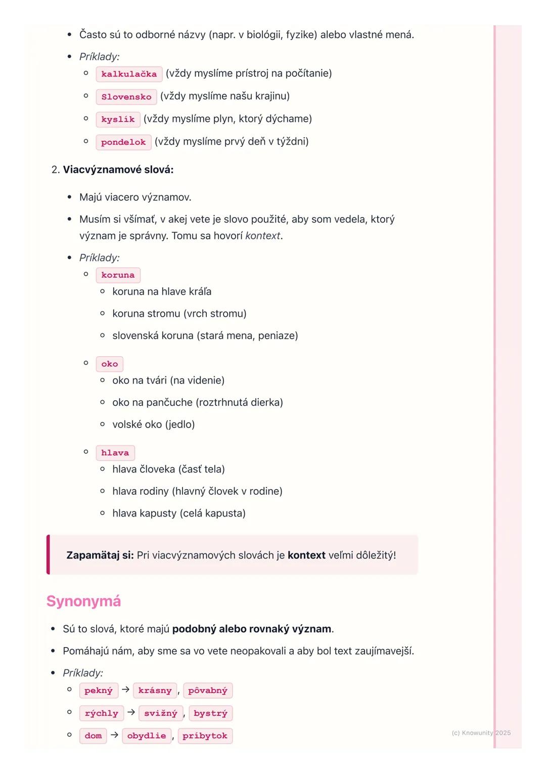 # Významové vzťahy medzi
slovami

1. Úvod do významových vzťahov

Dnes si zopakujeme, ako slová spolu súvisia a aké majú významy. Je to
dôle