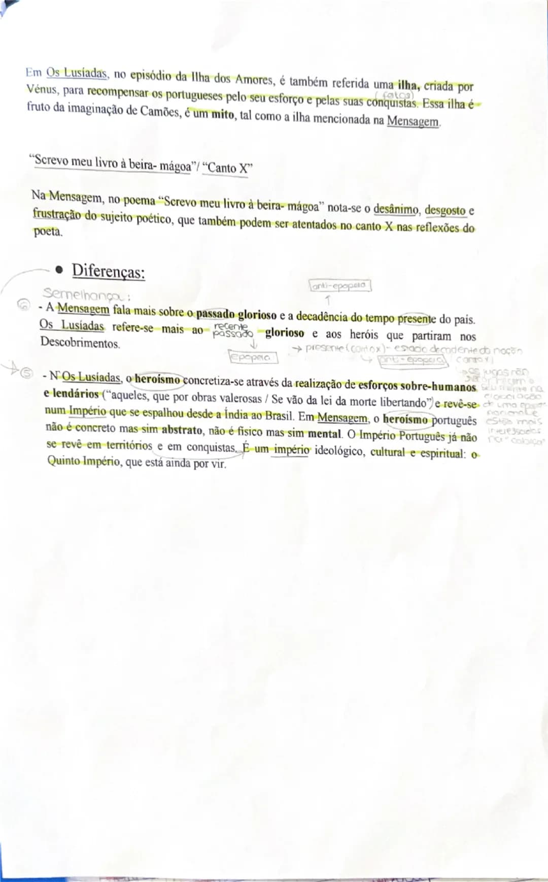 Intertextualidade entre Os Lusíadas e Mensagem

• Semelhanças:

- Poemas sobre Portugal;
- D. Sebastião, ser eleito, enviado por Deus ao mun