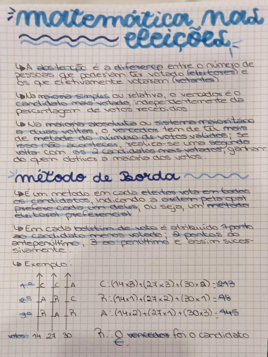 # matemática e eleições

1. A abstenção é a diferença entre o número de pessoas que podiam ter votado (eleitores) e os que efetivamente vota