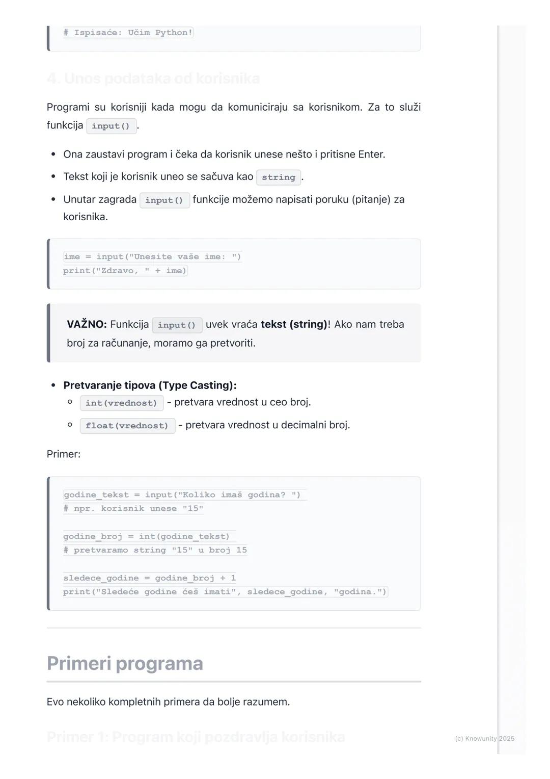 # Uvod u programski jezik (npr.
Python)

Uvod u programski jezik Python

Programski jezik je alat pomoću kojeg "razgovaramo" sa računarom i 