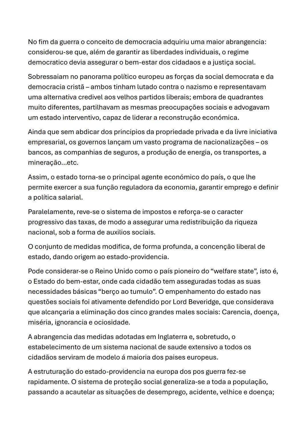 # Resumos de História
➤ O nascimento de uma nova ordem internacional
A segunda guerra mundial (1939-1945) afetou de forma profunda o equil