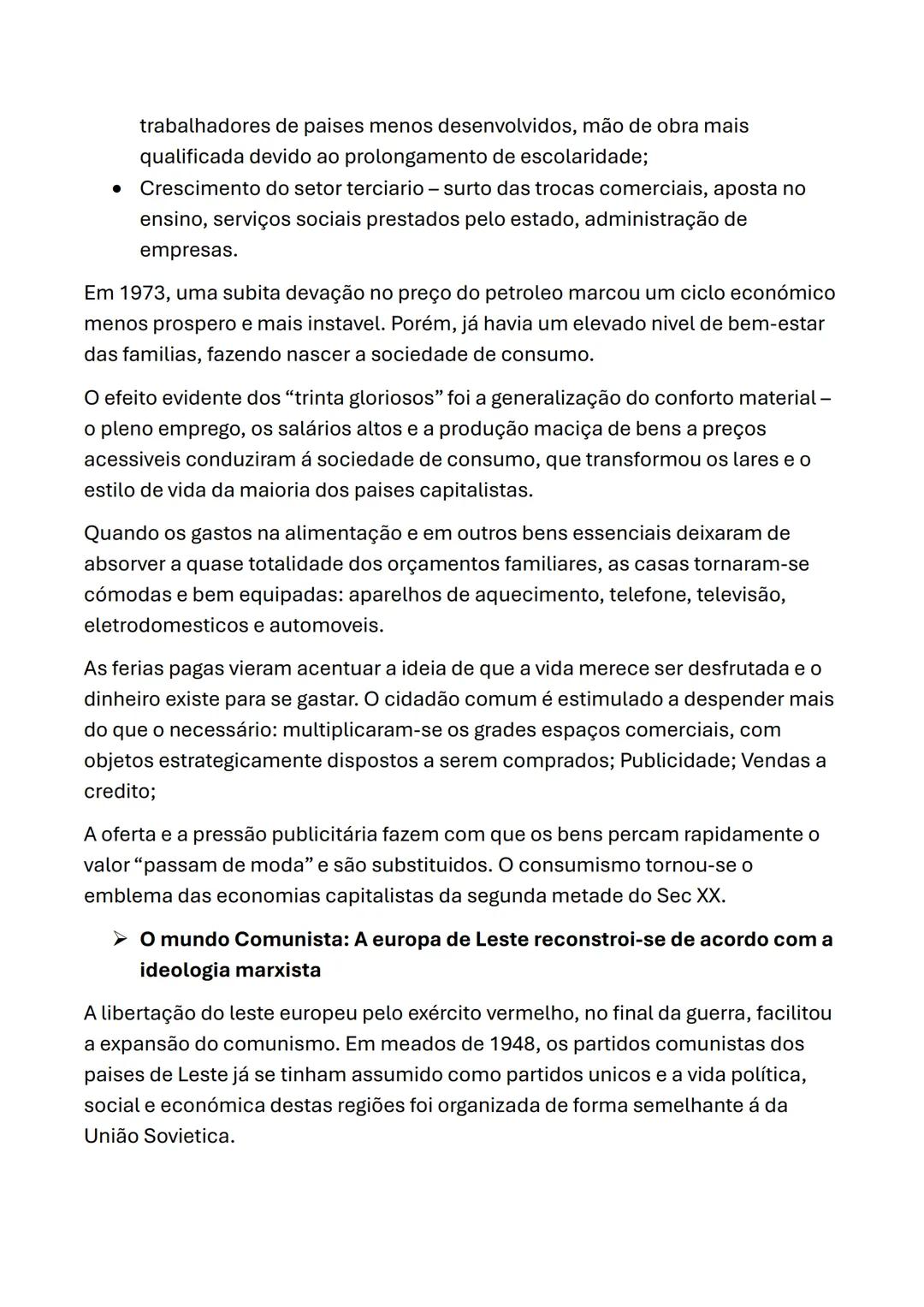 # Resumos de História
➤ O nascimento de uma nova ordem internacional
A segunda guerra mundial (1939-1945) afetou de forma profunda o equil