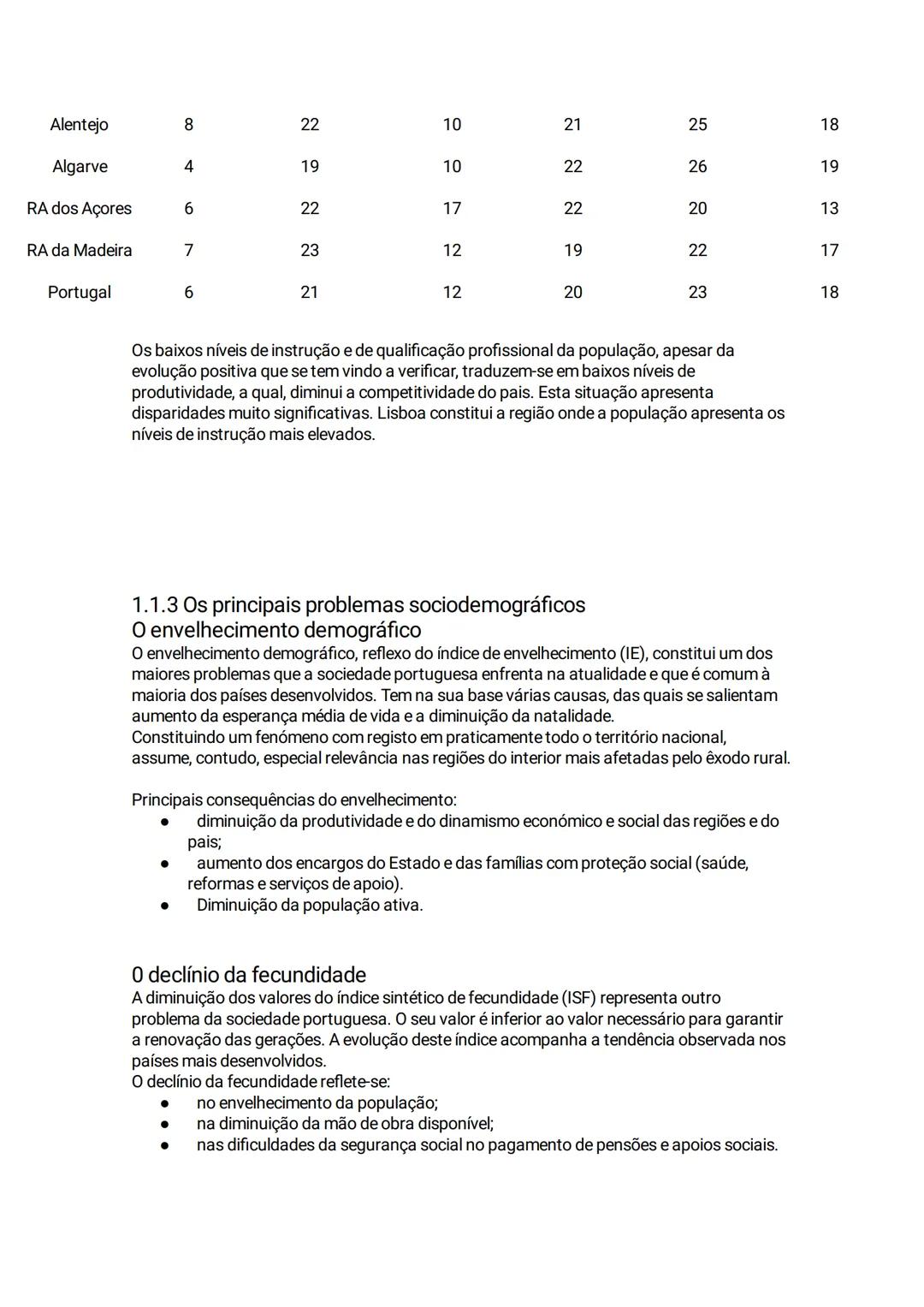 # TEMA I- A POPULAÇÃO, UTILIZADORA DE RECURSOS E
# ORGANIZADORA DE ESPAÇOS
1.1. A população: evolução e diferenças regionais
1.1.1. A evoluç
