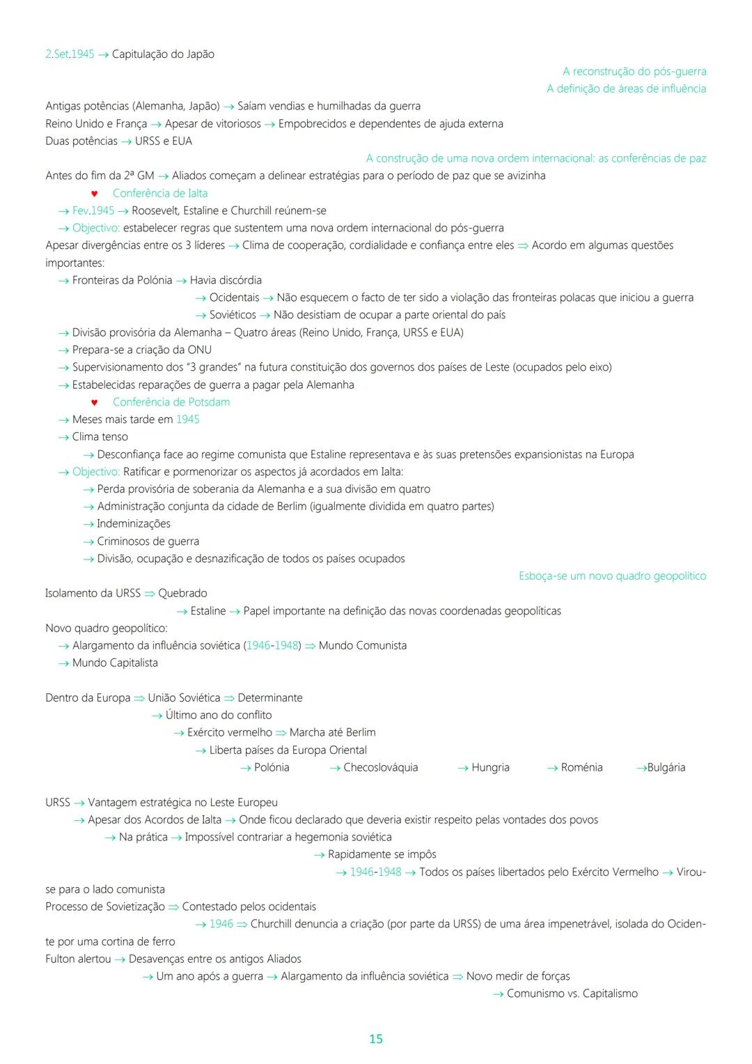 1ª Guerra Mundial → 1914 a 1918
As transformações das primeiras décadas do século XX
1917 Revolução Socialista Soviética (Lenine líder).
→ R