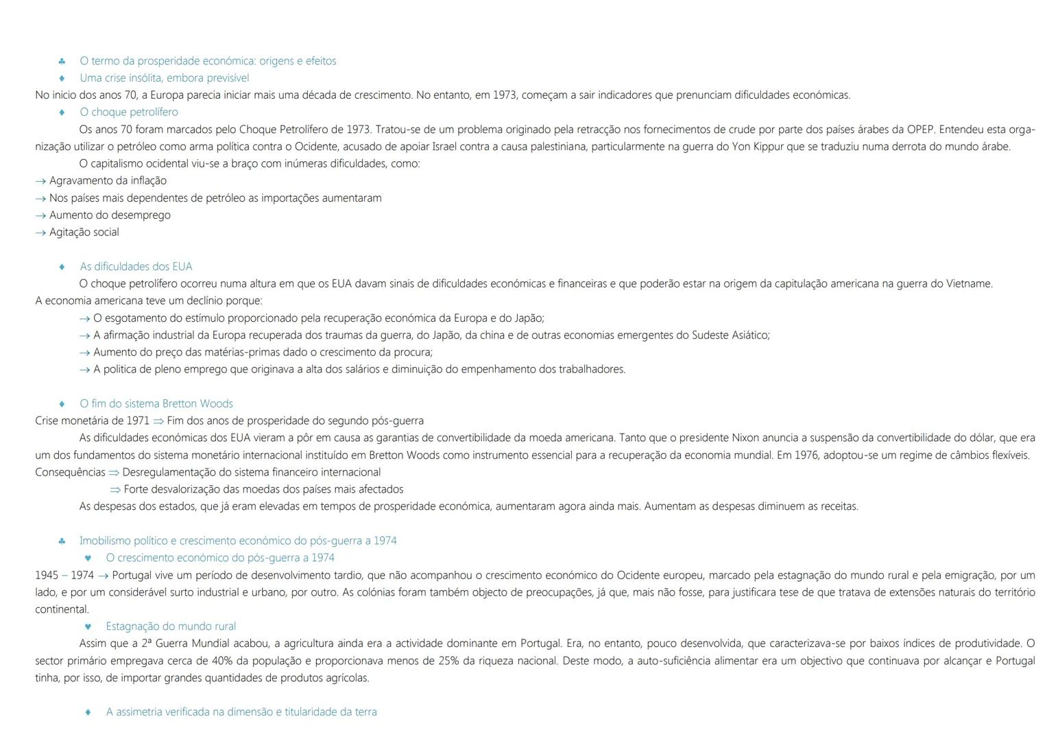 1ª Guerra Mundial → 1914 a 1918
As transformações das primeiras décadas do século XX
1917 Revolução Socialista Soviética (Lenine líder).
→ R