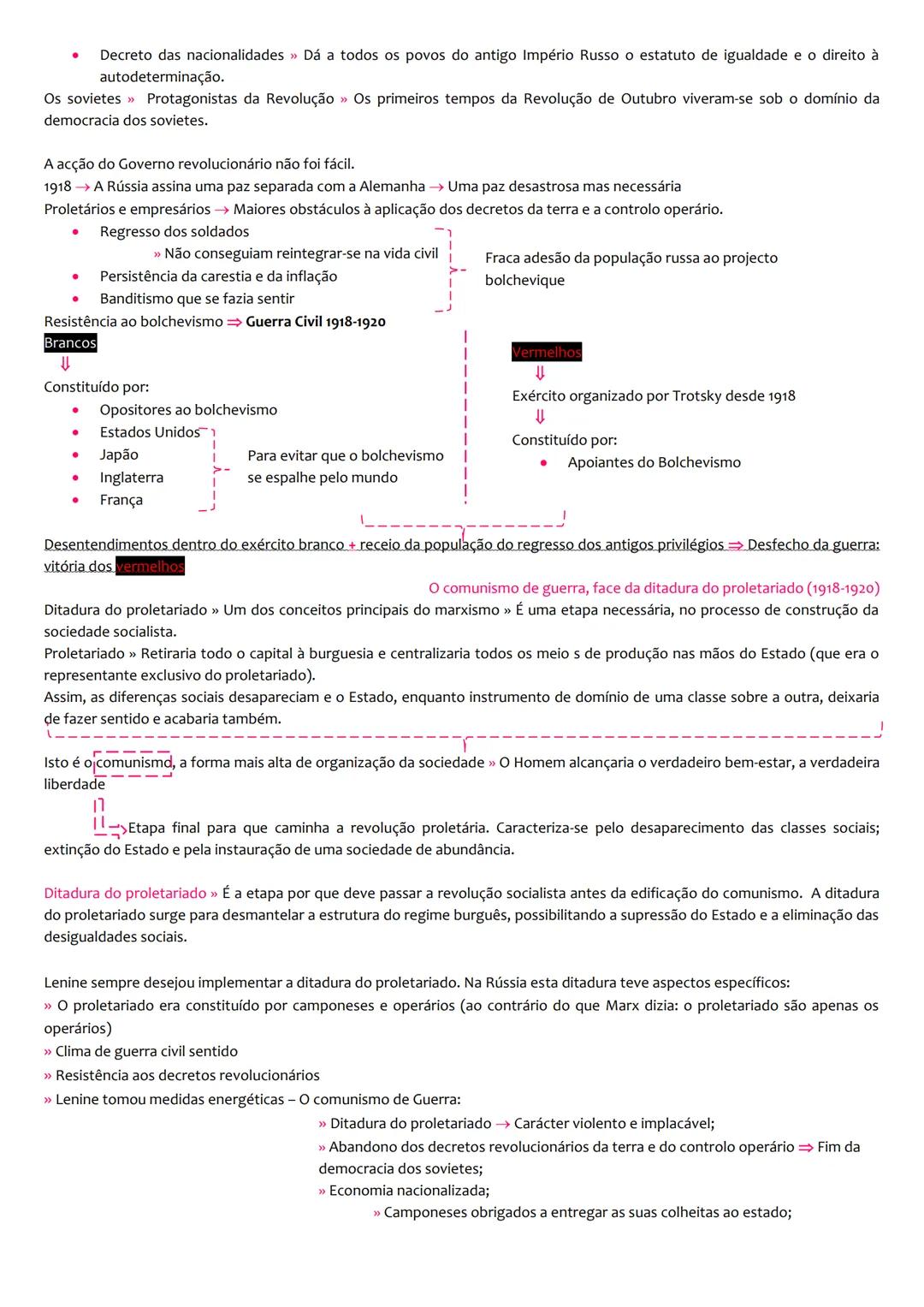 1ª Guerra Mundial → 1914 a 1918
As transformações das primeiras décadas do século XX
1917 Revolução Socialista Soviética (Lenine líder).
→ R
