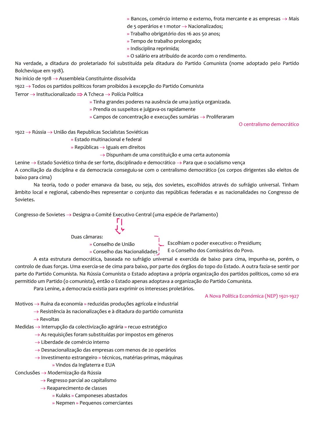 1ª Guerra Mundial → 1914 a 1918
As transformações das primeiras décadas do século XX
1917 Revolução Socialista Soviética (Lenine líder).
→ R