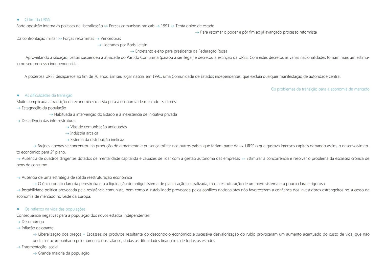 1ª Guerra Mundial → 1914 a 1918
As transformações das primeiras décadas do século XX
1917 Revolução Socialista Soviética (Lenine líder).
→ R