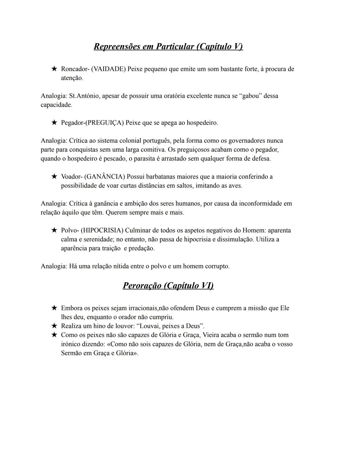 ★ «O Sermão de St. António aos Peixes»
➤ Contexto histórico-cultural- Século XVII; haviam crises geradas pela religião,
pelos descobrimento