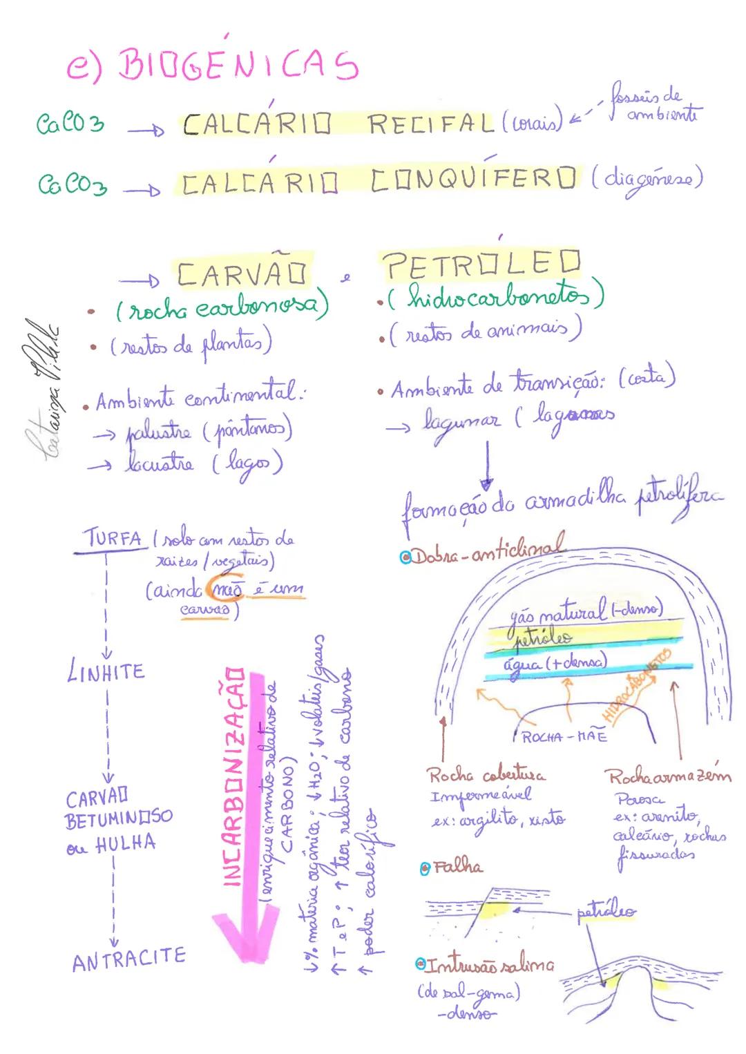 ## Geologia
11º ano ## Geologia 11º ano
As rochas são constituídas por minerais.
Mineral : inorgânico (ex: a pérola é sintetizada pelas