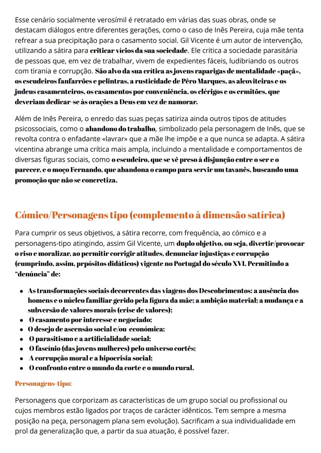 # Farsa de Inês Pereira
Obra com muitas formas que descrevia momentos da vida real sob a forma de caricaturas,
muitas vezes parecendo que o