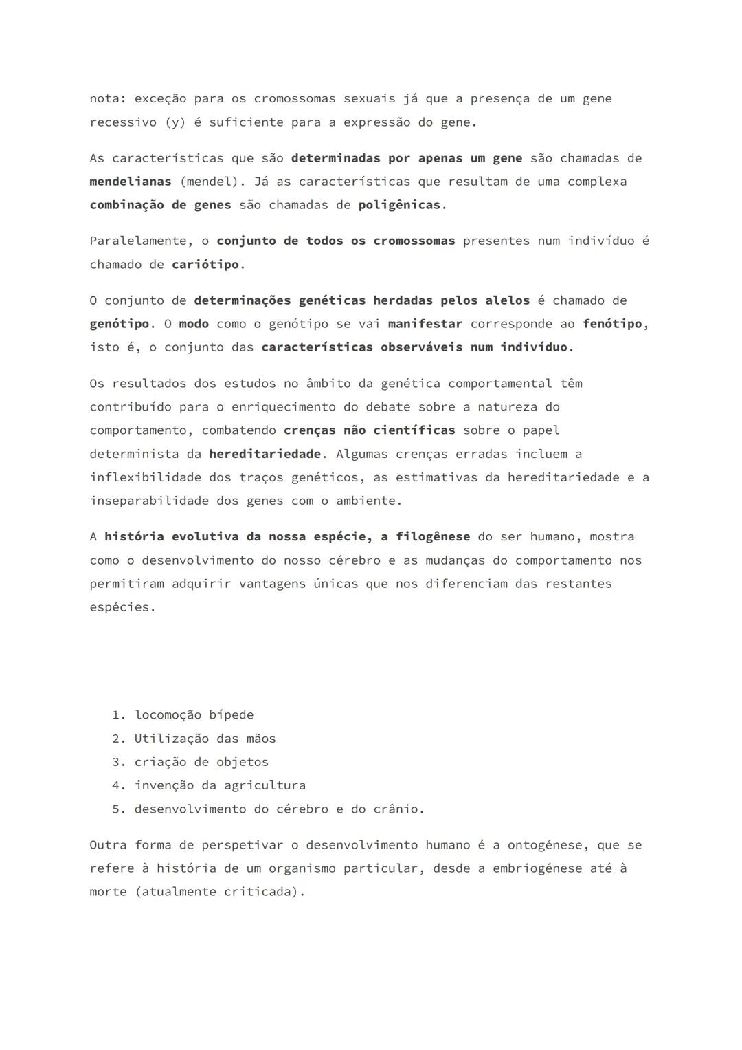 nota: exceção para os cromossomas sexuais já que a presença de um gene
recessivo (y) é suficiente para a expressão do gene.
As característi