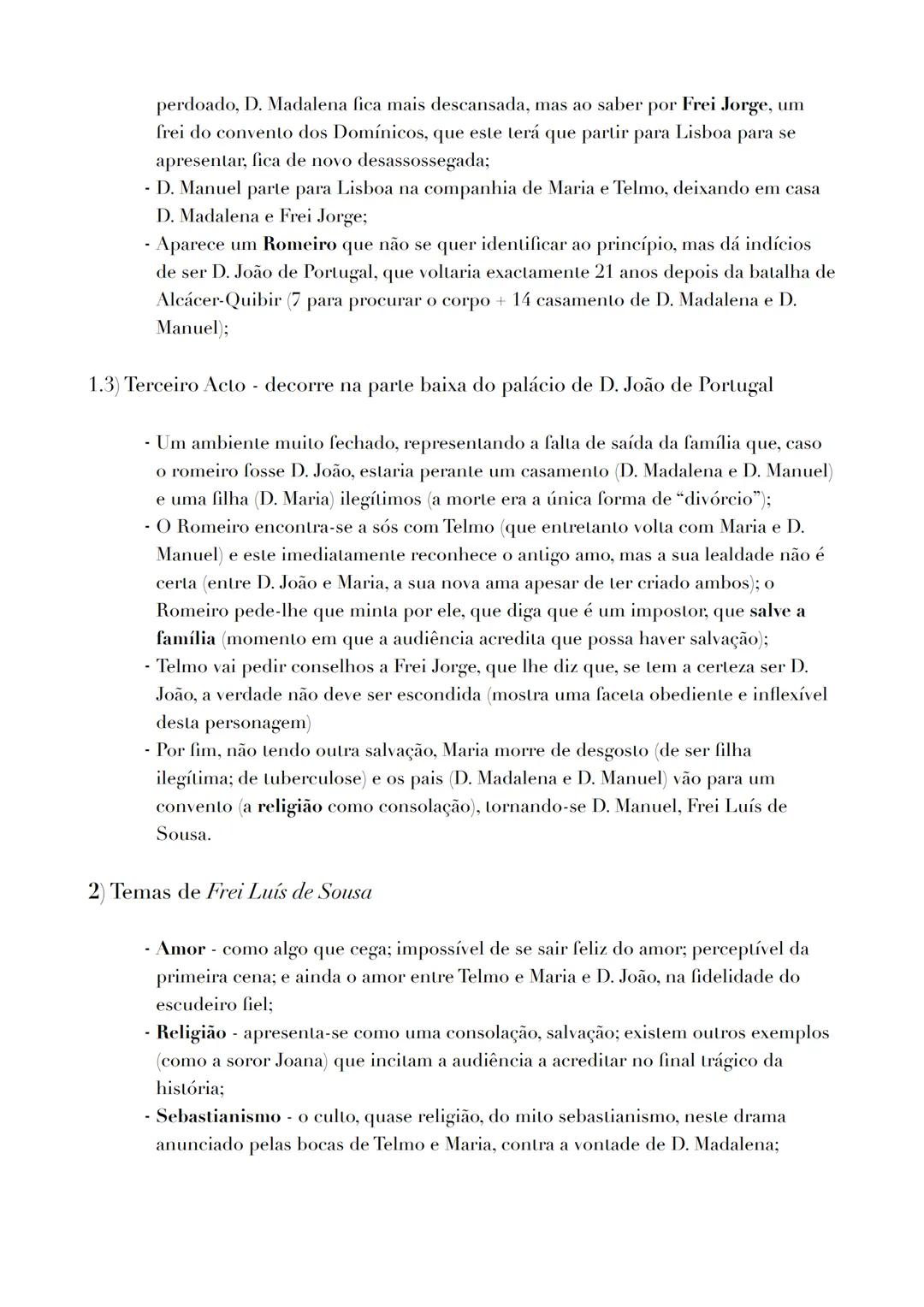 Frei Luís de Sousa
de Almeida Garrett
Sistematização
por Francisco Girbal Eiras 1) Resumo Sintético
O Frei Luís de Sousa é um drama (consi