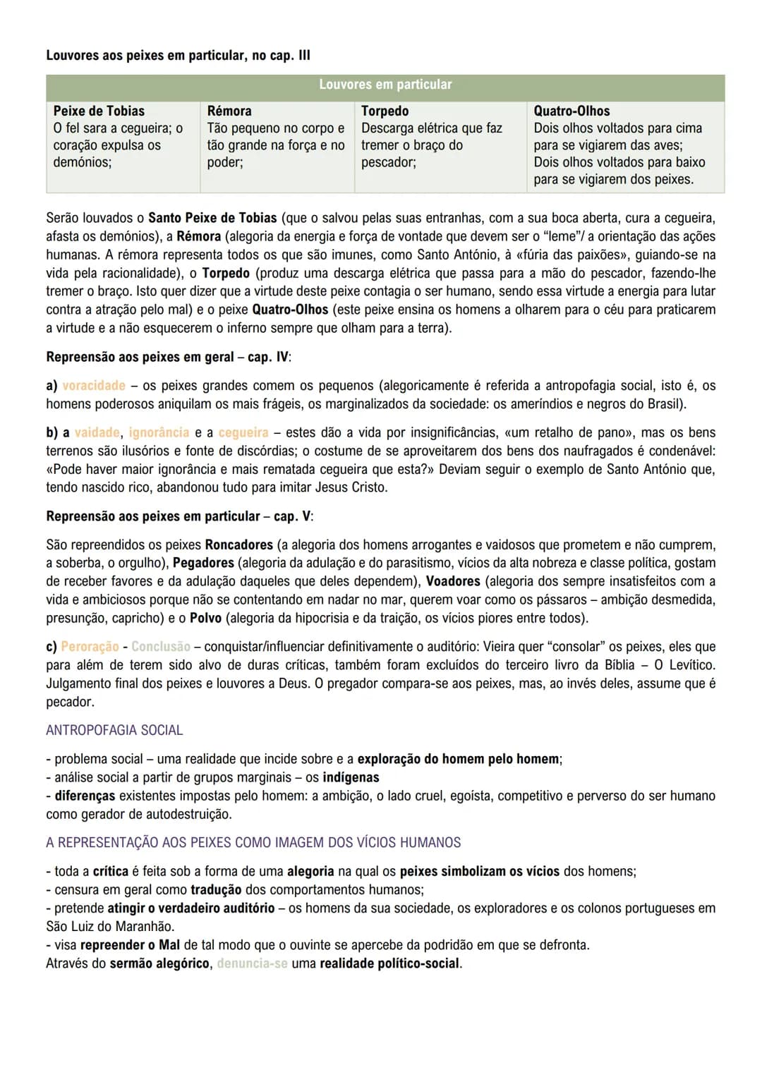 # Sermão de Santo António
O sermão, constituindo uma exemplar peça da oratória sagrada, parte da alegoria dos peixes e todo ele gira em tor