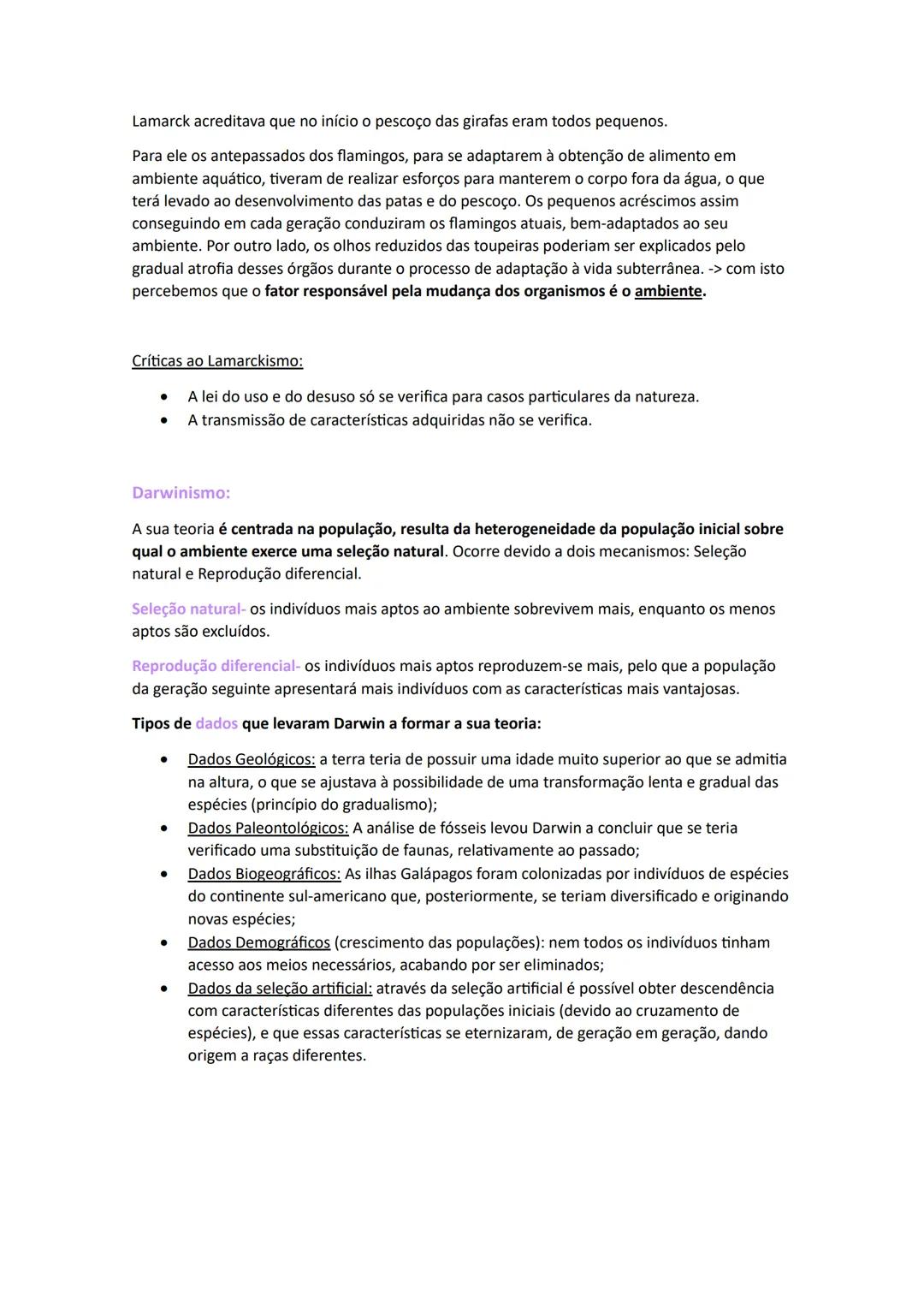 # TEORIAS EVOLUTIVAS:
Lamarckismo:
A palavra chave é necessidade.
Lamarck defendendo ideias evolucionistas, apresentou uma explicação à c