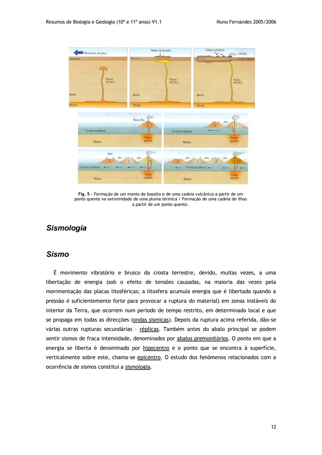 # -RESUMOS-
# BIOLOGIA E GEOLOGIA
10º E 11º Resumos de Biologia e Geologia (10° e 11° anos) V1.1
GEOLOGIA 10°
Nuno Fernandes 2005/2006
As