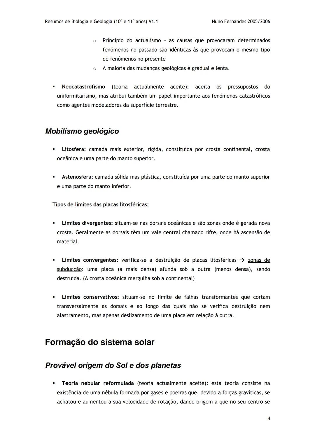 # -RESUMOS-
# BIOLOGIA E GEOLOGIA
10º E 11º Resumos de Biologia e Geologia (10° e 11° anos) V1.1
GEOLOGIA 10°
Nuno Fernandes 2005/2006
As