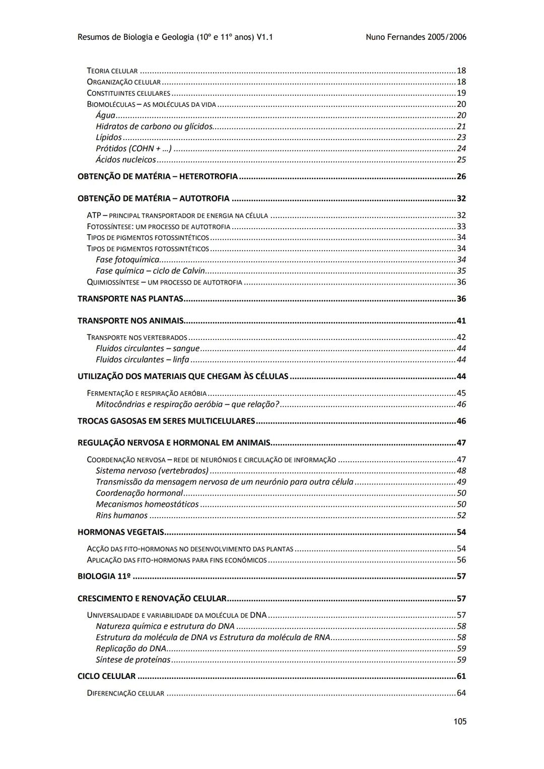 # -RESUMOS-
# BIOLOGIA E GEOLOGIA
10º E 11º Resumos de Biologia e Geologia (10° e 11° anos) V1.1
GEOLOGIA 10°
Nuno Fernandes 2005/2006
As