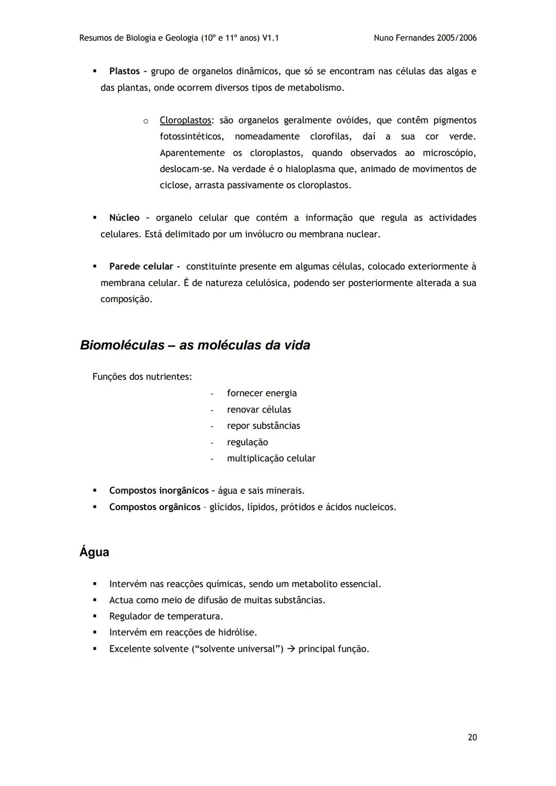 # -RESUMOS-
# BIOLOGIA E GEOLOGIA
10º E 11º Resumos de Biologia e Geologia (10° e 11° anos) V1.1
GEOLOGIA 10°
Nuno Fernandes 2005/2006
As