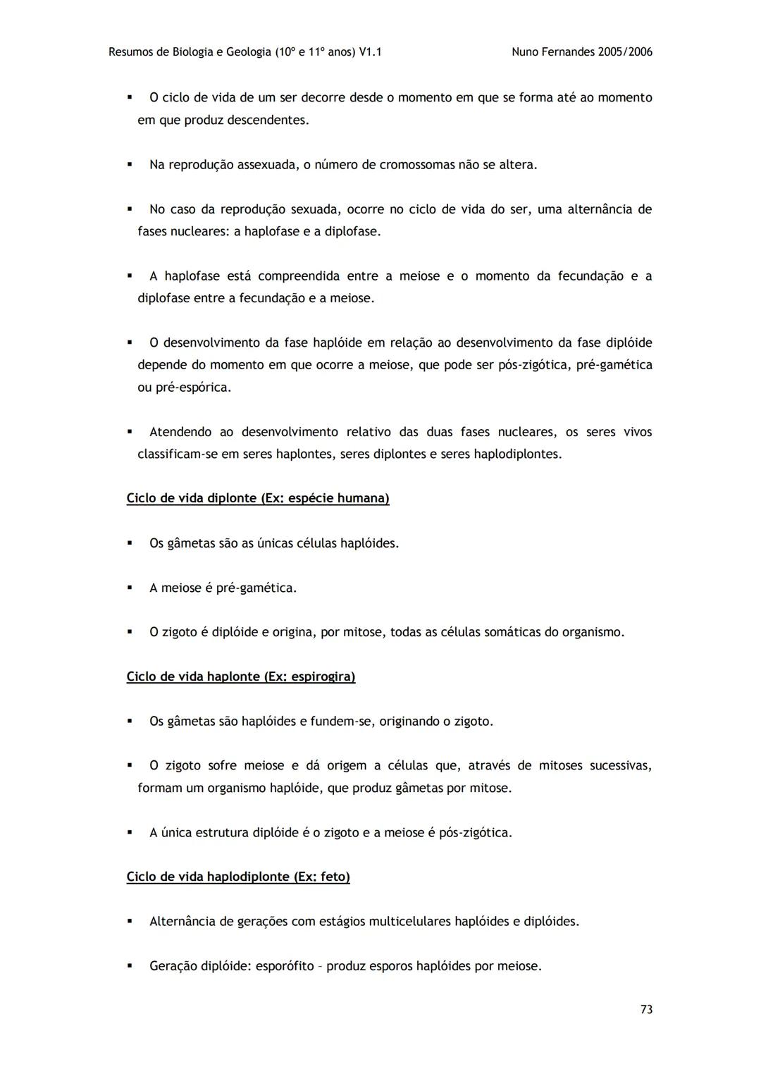 # -RESUMOS-
# BIOLOGIA E GEOLOGIA
10º E 11º Resumos de Biologia e Geologia (10° e 11° anos) V1.1
GEOLOGIA 10°
Nuno Fernandes 2005/2006
As