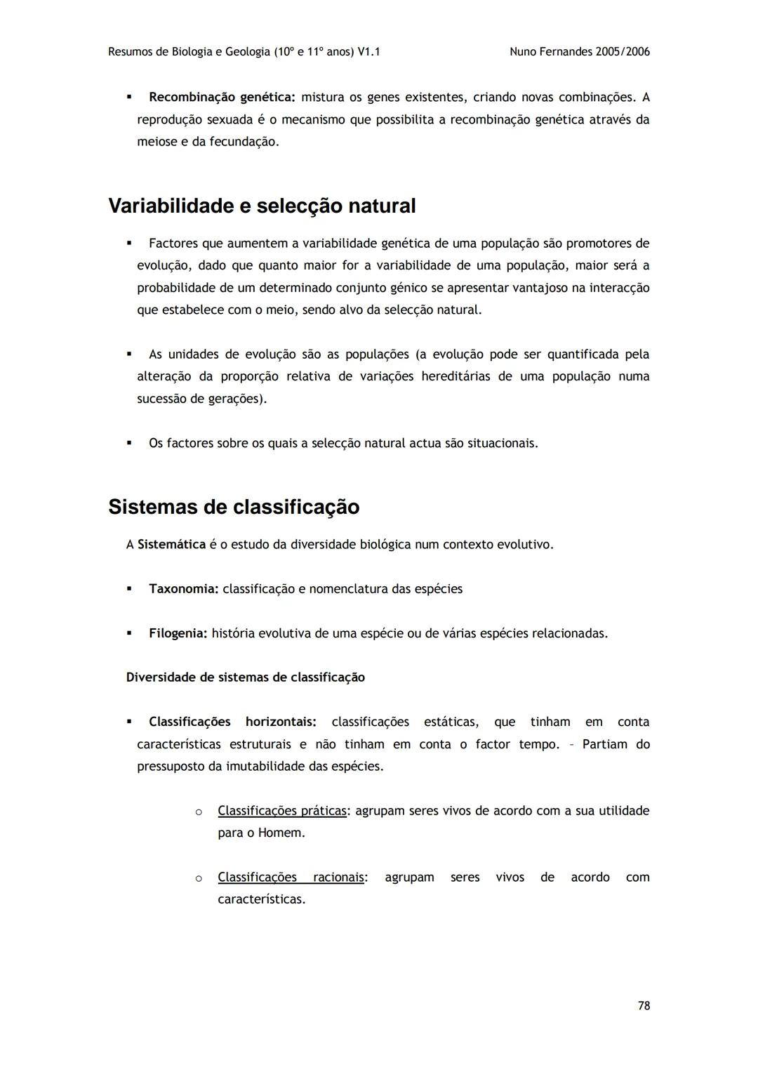 # -RESUMOS-
# BIOLOGIA E GEOLOGIA
10º E 11º Resumos de Biologia e Geologia (10° e 11° anos) V1.1
GEOLOGIA 10°
Nuno Fernandes 2005/2006
As