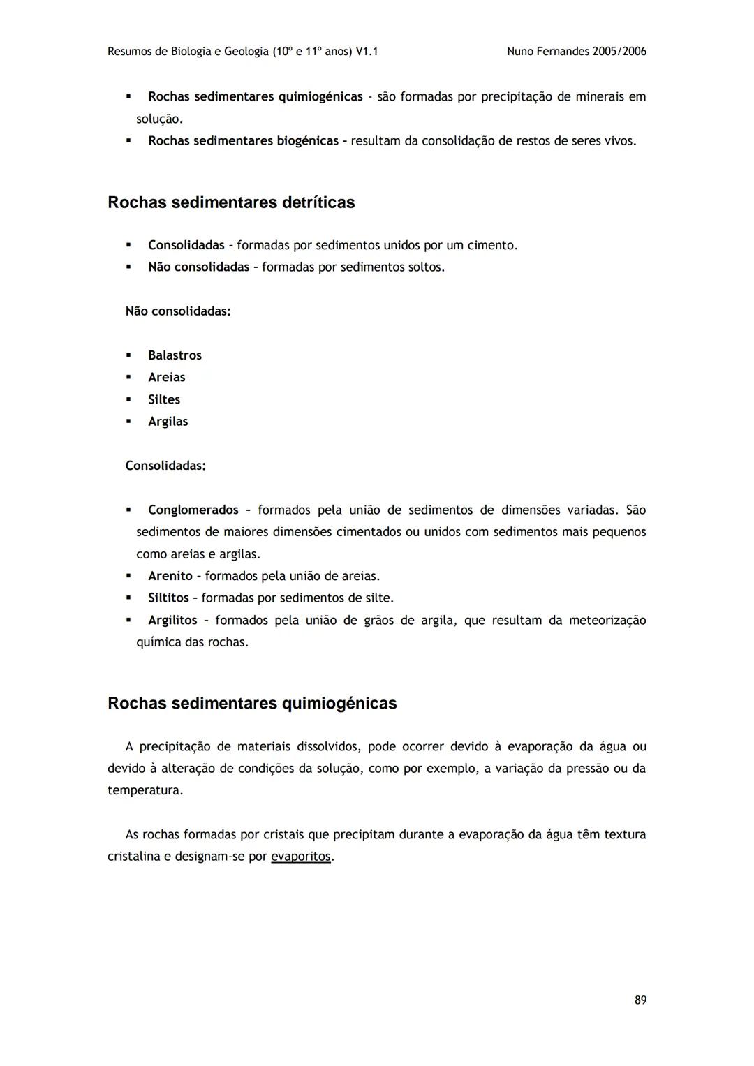 # -RESUMOS-
# BIOLOGIA E GEOLOGIA
10º E 11º Resumos de Biologia e Geologia (10° e 11° anos) V1.1
GEOLOGIA 10°
Nuno Fernandes 2005/2006
As