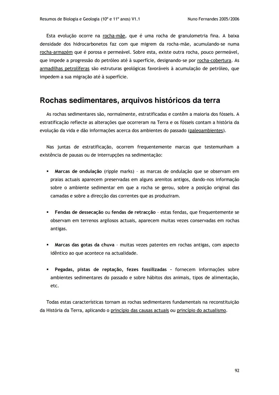# -RESUMOS-
# BIOLOGIA E GEOLOGIA
10º E 11º Resumos de Biologia e Geologia (10° e 11° anos) V1.1
GEOLOGIA 10°
Nuno Fernandes 2005/2006
As