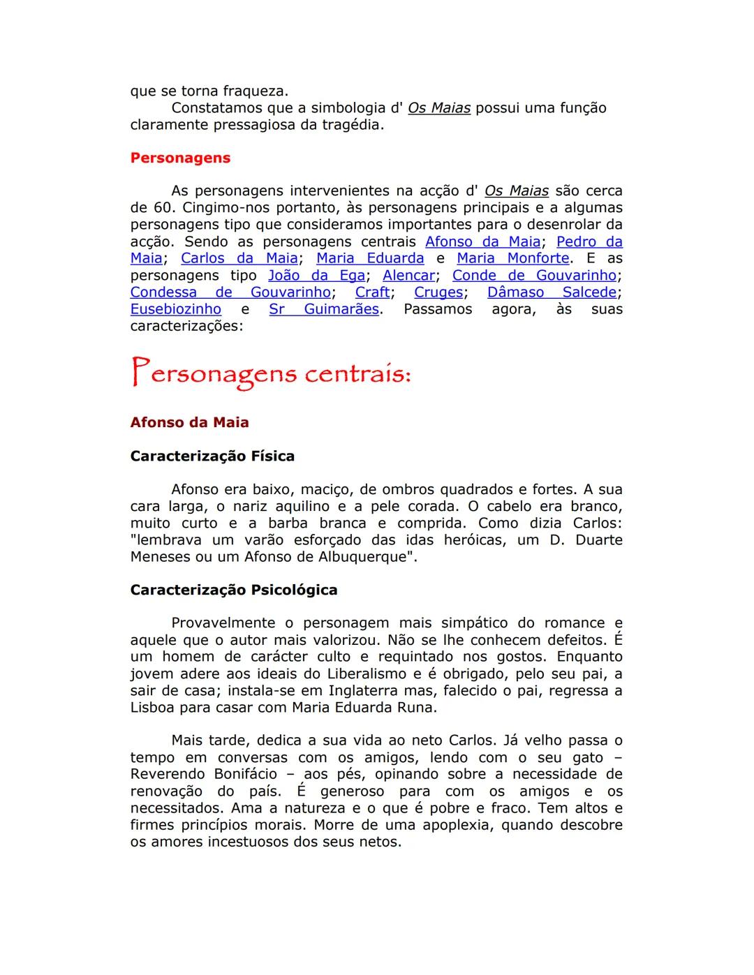 # ESCOLA SECUNDÁRIA C/EB DE LOUSADA
# Resumo da obra "Os Maias"
de Eça de Queirós
A acção de "Os Maias" passa-se em Lisboa, na segunda met