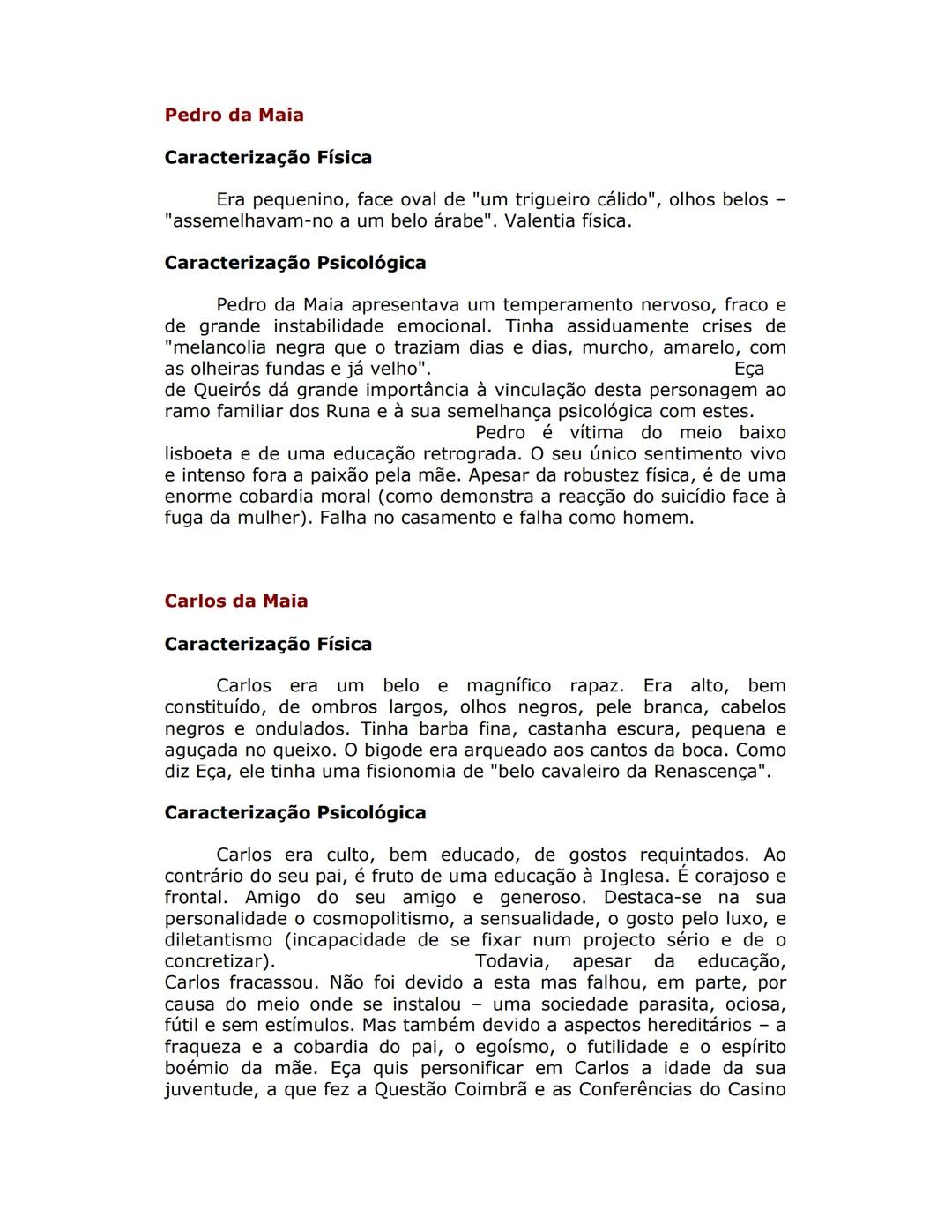 # ESCOLA SECUNDÁRIA C/EB DE LOUSADA
# Resumo da obra "Os Maias"
de Eça de Queirós
A acção de "Os Maias" passa-se em Lisboa, na segunda met