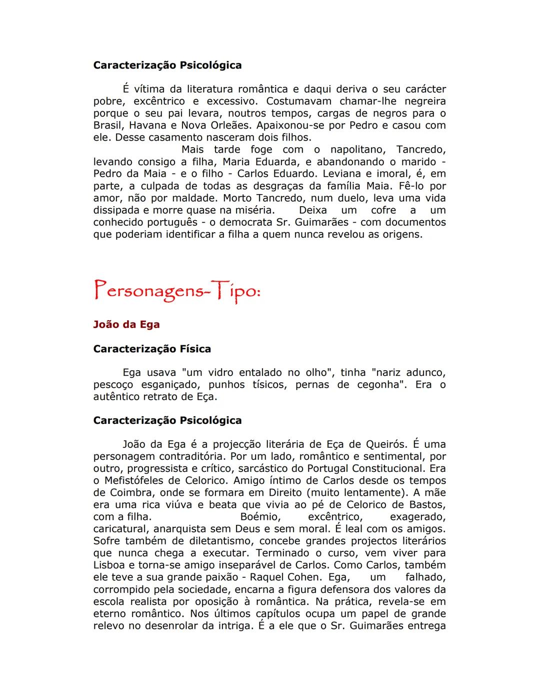 # ESCOLA SECUNDÁRIA C/EB DE LOUSADA
# Resumo da obra "Os Maias"
de Eça de Queirós
A acção de "Os Maias" passa-se em Lisboa, na segunda met