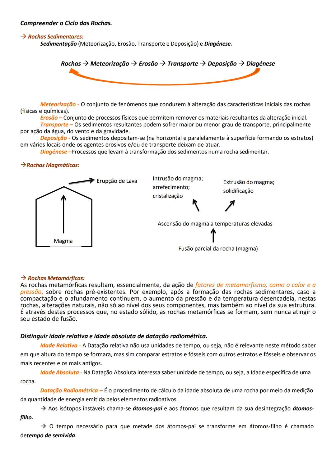 --- OCR Start ---
GEOLOGIA
→ Geologia: É uma ciência que se ocupa do estudo da Terra. Estuda a sua
estrutura e composição, e ainda processos
