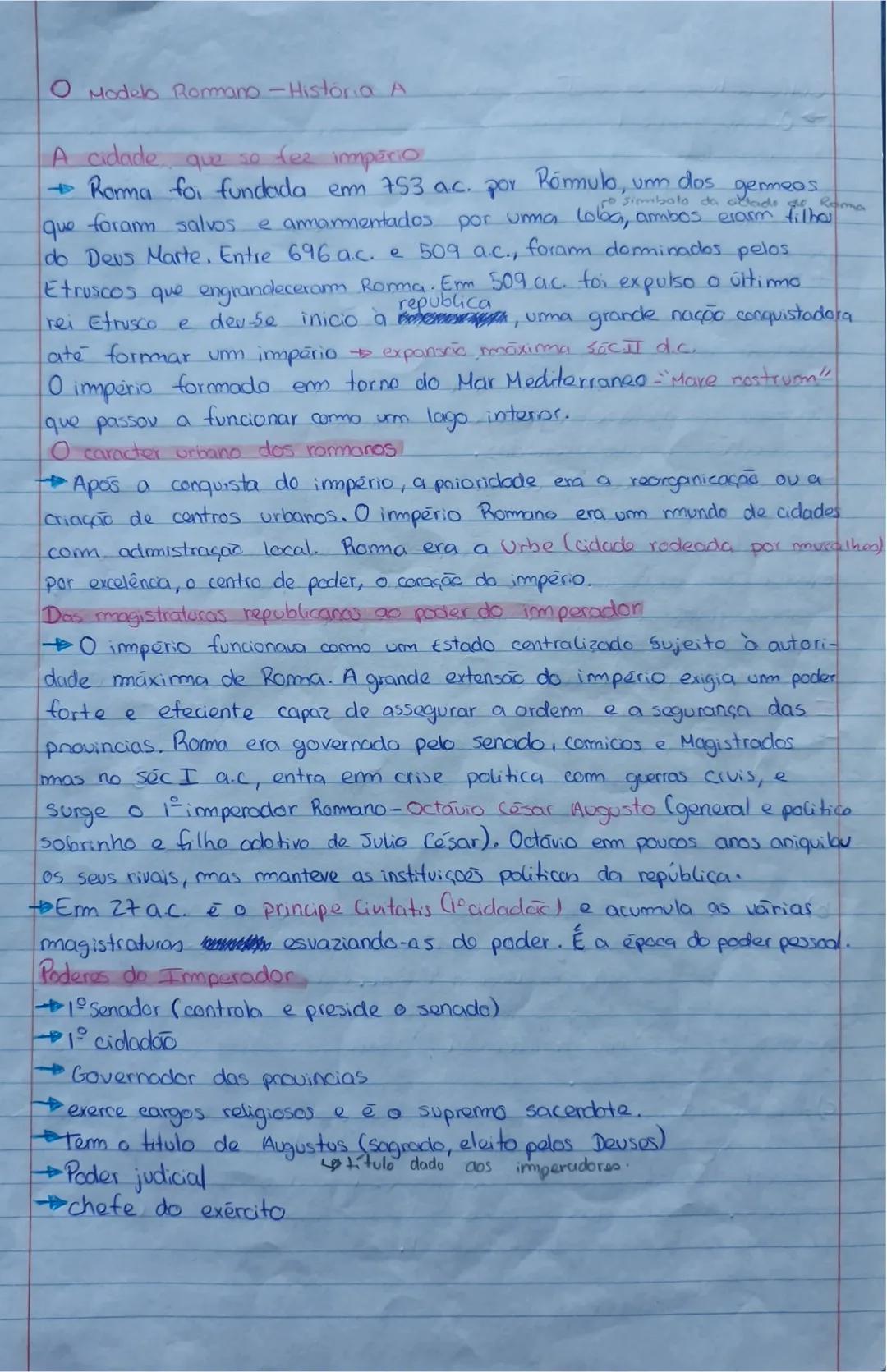 O Modulo Romano - Historia A
A cidade que so fez imperio.
Roma foi fundada em 753 ac. por
Romulo, um dos germeasma
que foram salvos e arma
