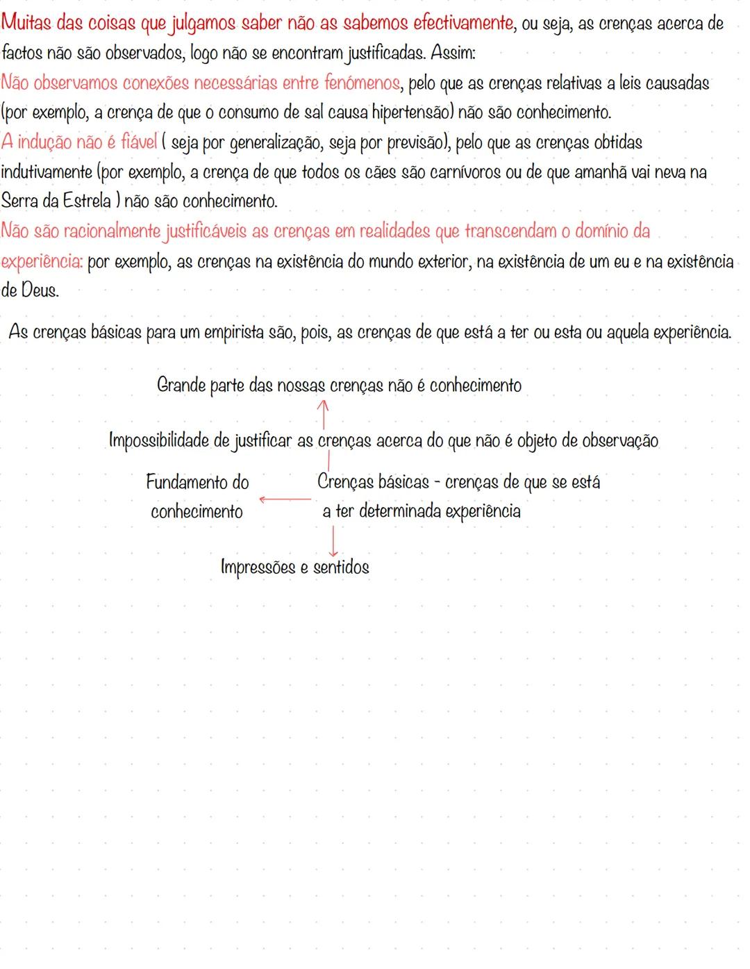 DAVID HUME
David Hume era um empirista.
Hume acreditava que as crenças básicas tinham origem da nossa experiência imediata.
TÁBUA RASA
Quand