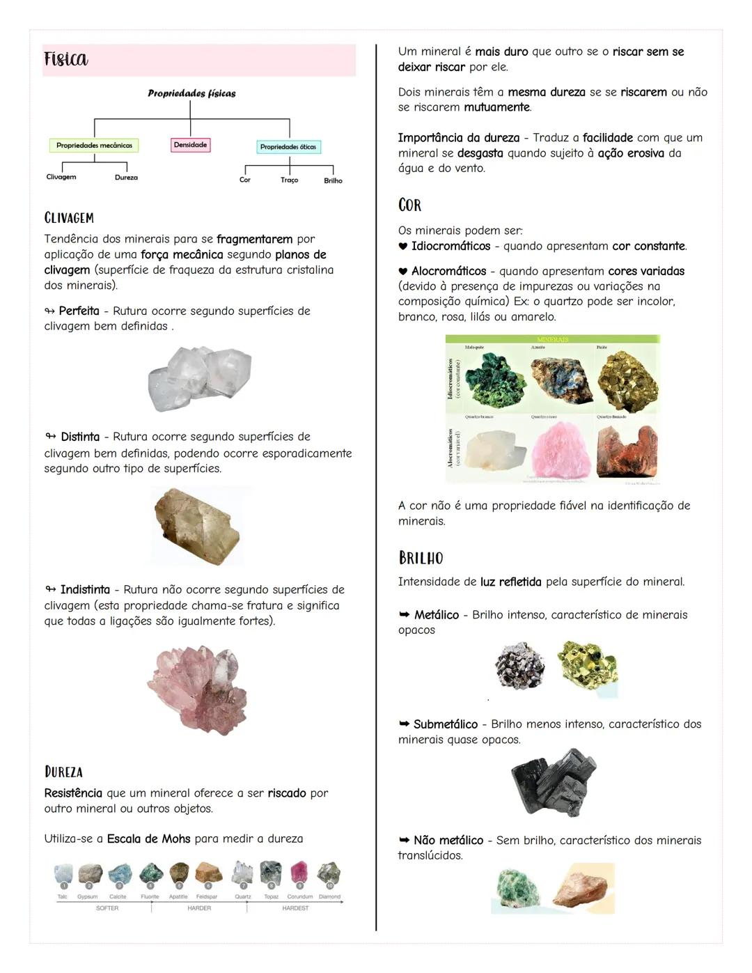# Minerais
## Caracteristicas
MINERAIS
São compostos químicos inorgânicos formados
naturalmente (sem intervenção do Homem) que
apresentam