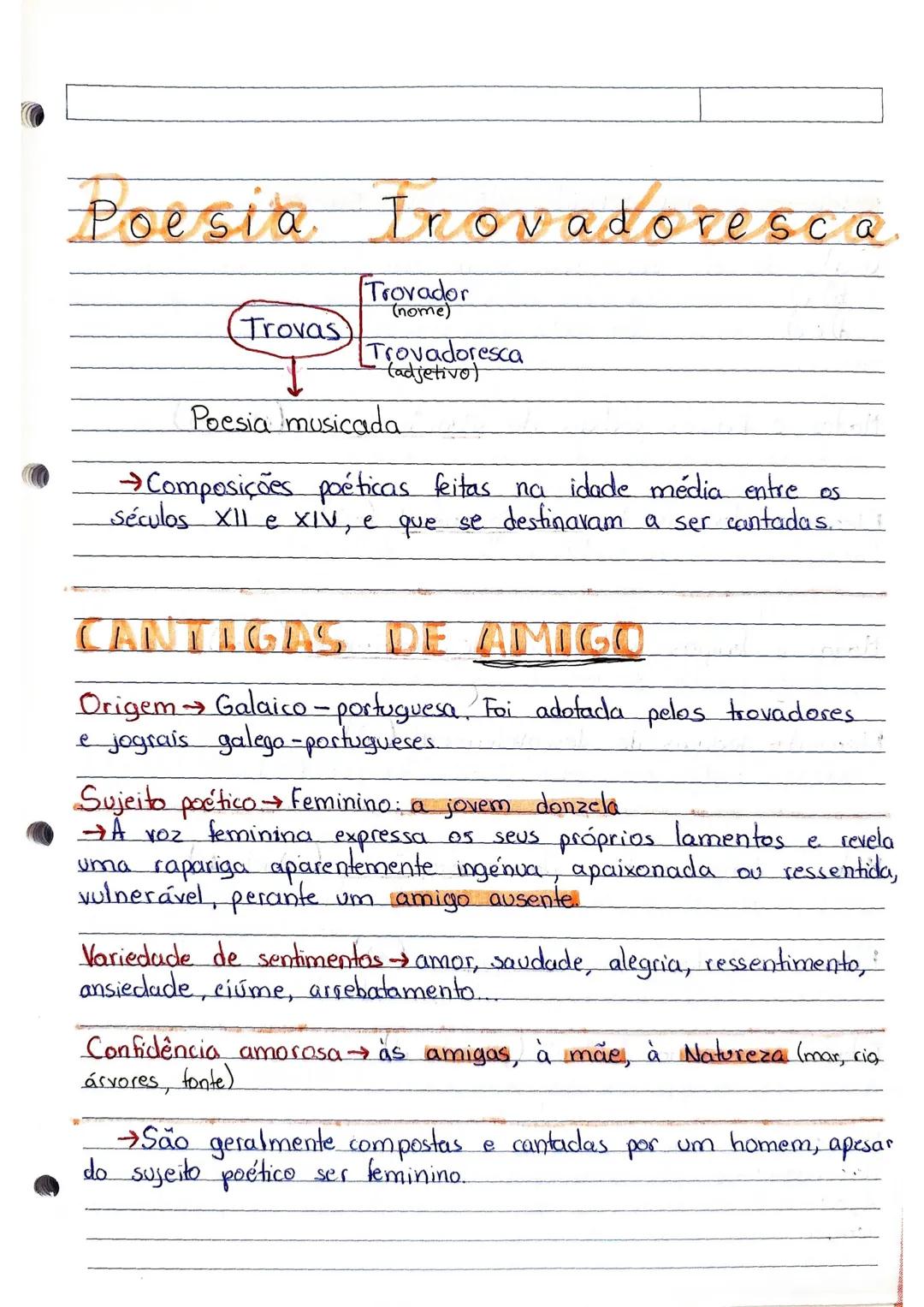 Poesia trovadoresca - cantigas de amigo