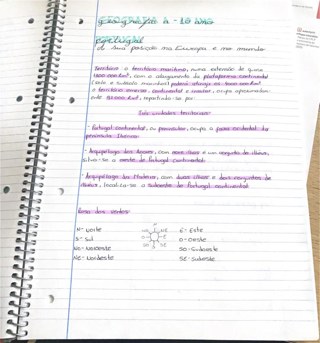 portugal e a sua posição geográfica