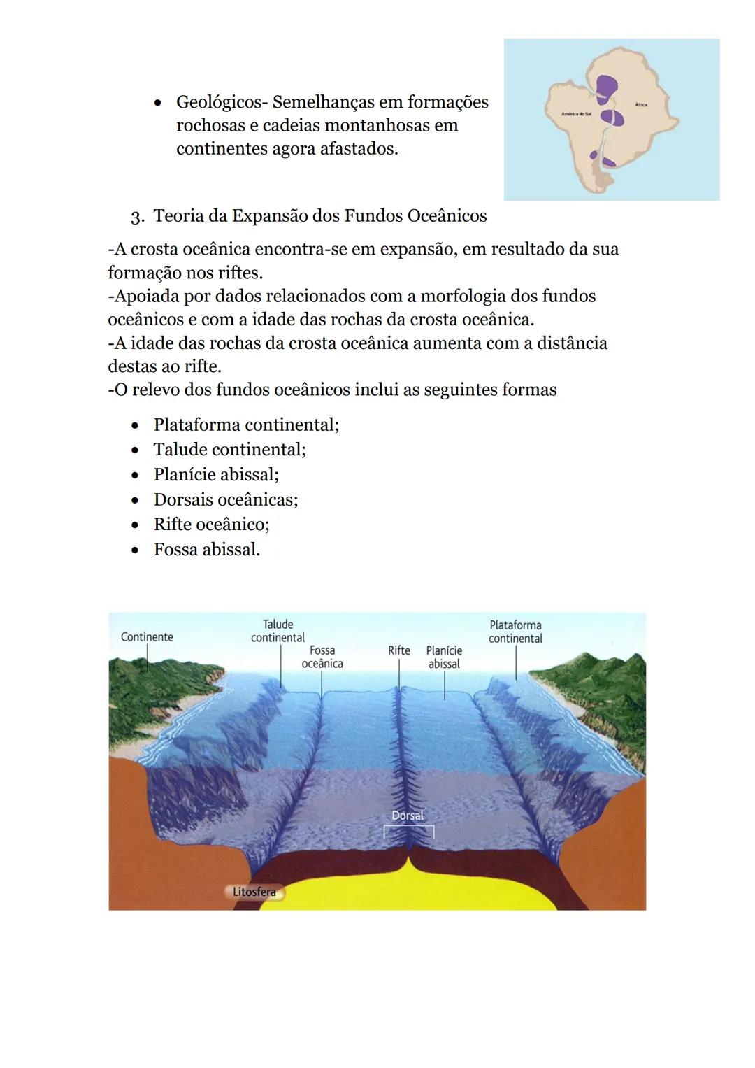 # O mobilismo geológico e a tectónica de placas
1. Mobilismo geológico
Teoria da Deriva Continental
Teoria da expansão dos
oceanos
Teori