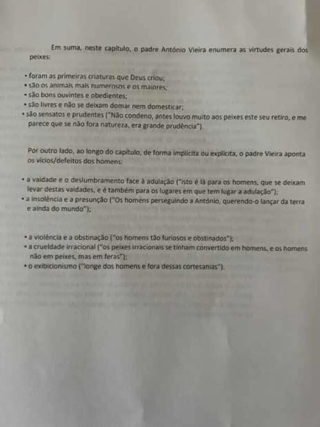 11 ano
SERMÃO DE SANTO ANTÓNIO AOS PEIXES
Sermão
- Discurso religiosos que se integra na chama oratória (arte de discursar
em público).
-Exo