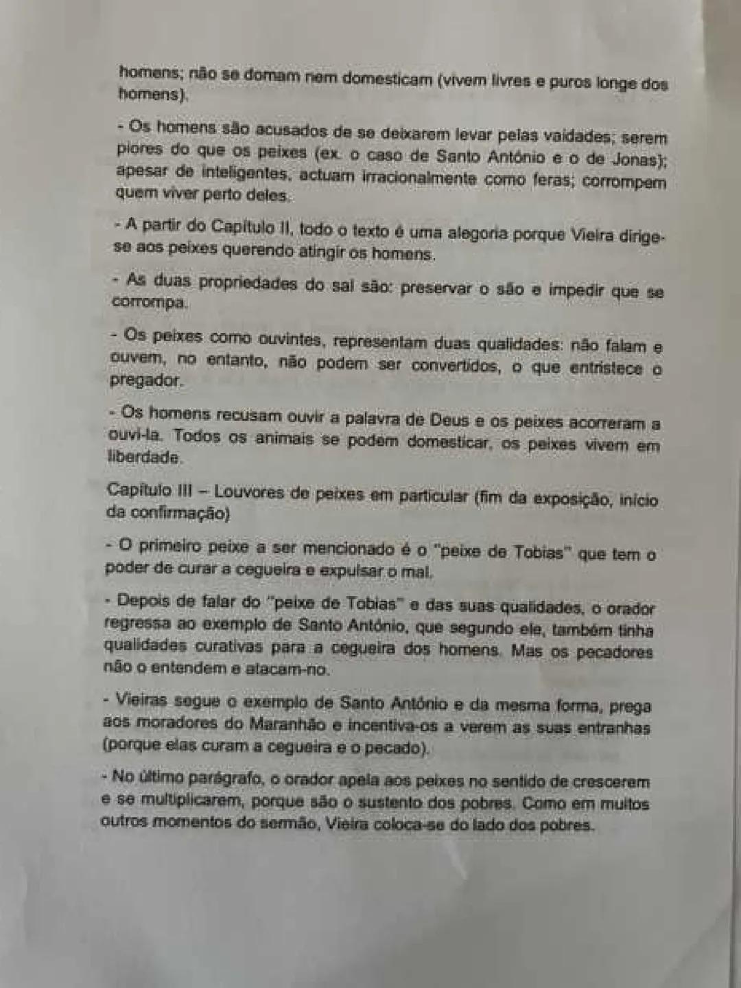 11 ano
SERMÃO DE SANTO ANTÓNIO AOS PEIXES
Sermão
- Discurso religiosos que se integra na chama oratória (arte de discursar
em público).
-Exo